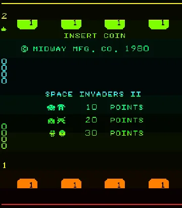 Space Invaders II (Midway, cocktail) screen shot title